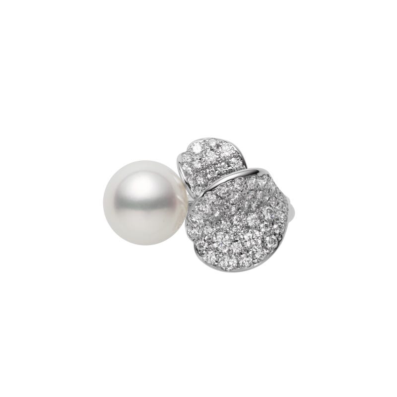 MIKIMOTO ミキモト リング 指輪 9号 18金 K18イエローゴールド